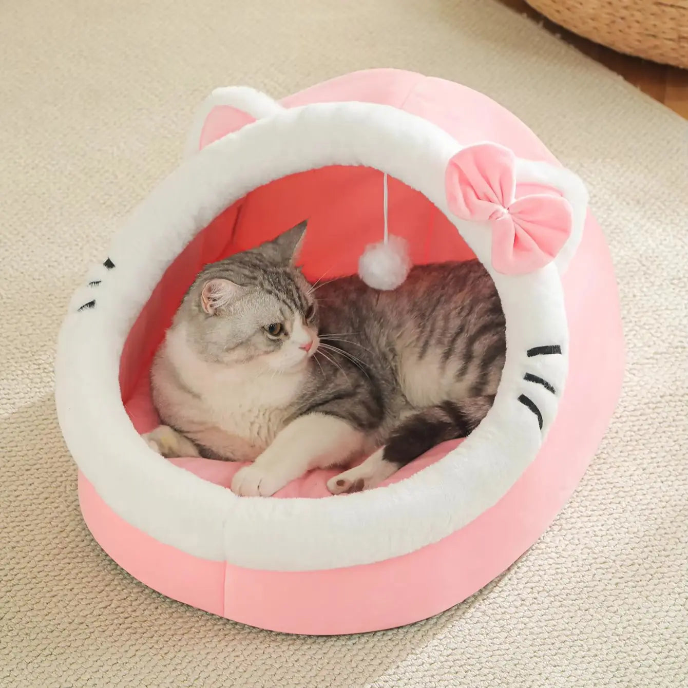 Ultra-Soft Cloud-Like Cat Cave Bed - The Thread Store