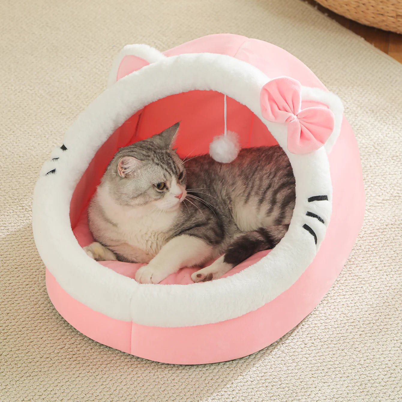 Ultra-Soft Cloud-Like Cat Cave Bed - The Thread Store