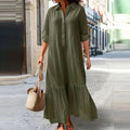 Elegant Casual Maxi Shirt Dress - Breathable & Comfortable