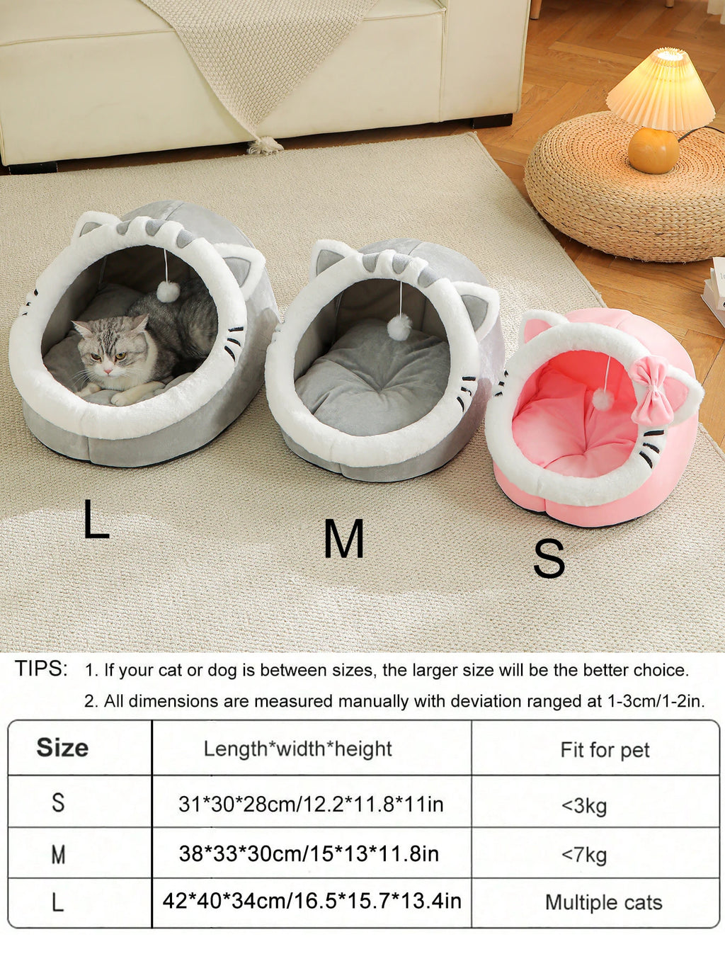 Ultra-Soft Cloud-Like Cat Cave Bed - The Thread Store