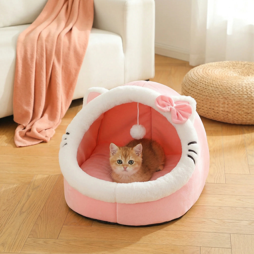 Ultra-Soft Cloud-Like Cat Cave Bed - The Thread Store
