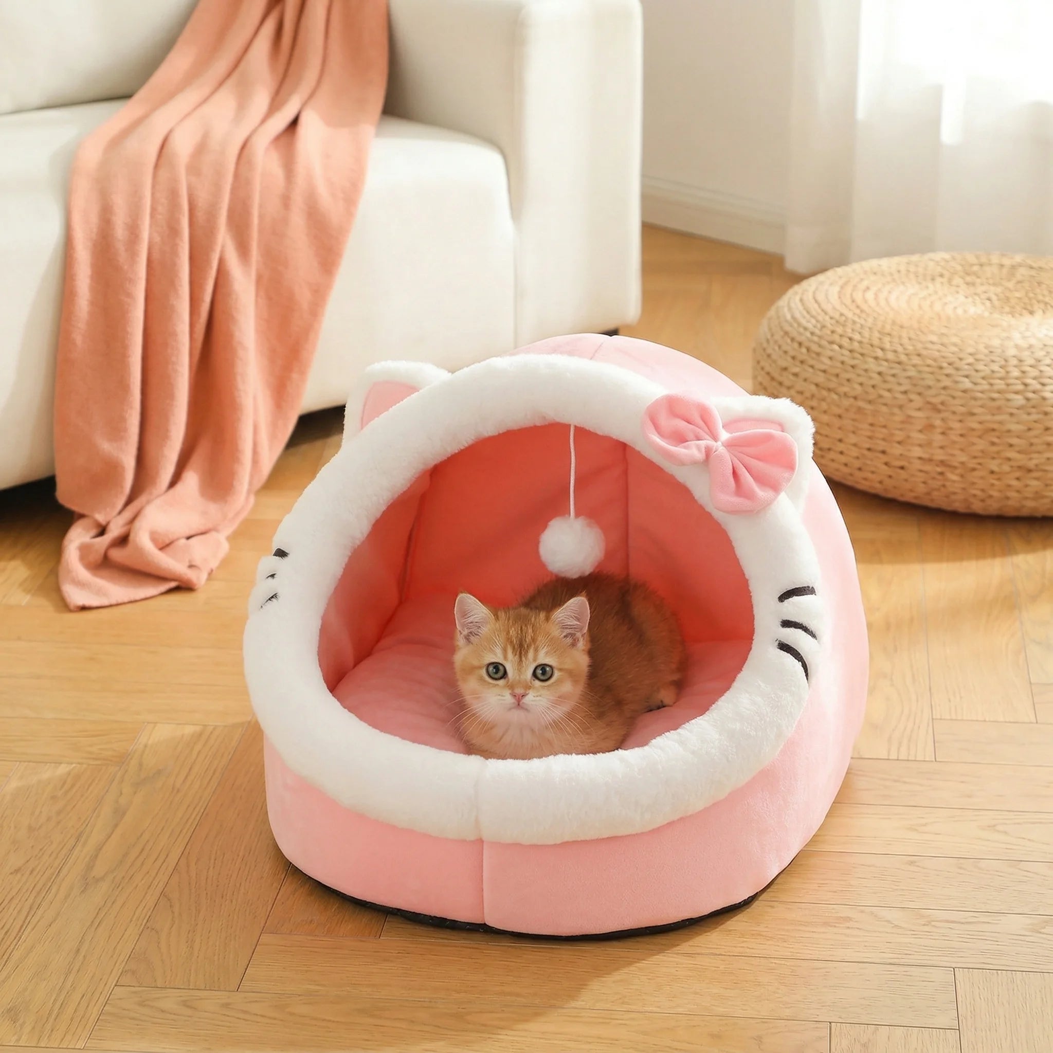 Ultra-Soft Cloud-Like Cat Cave Bed - The Thread Store