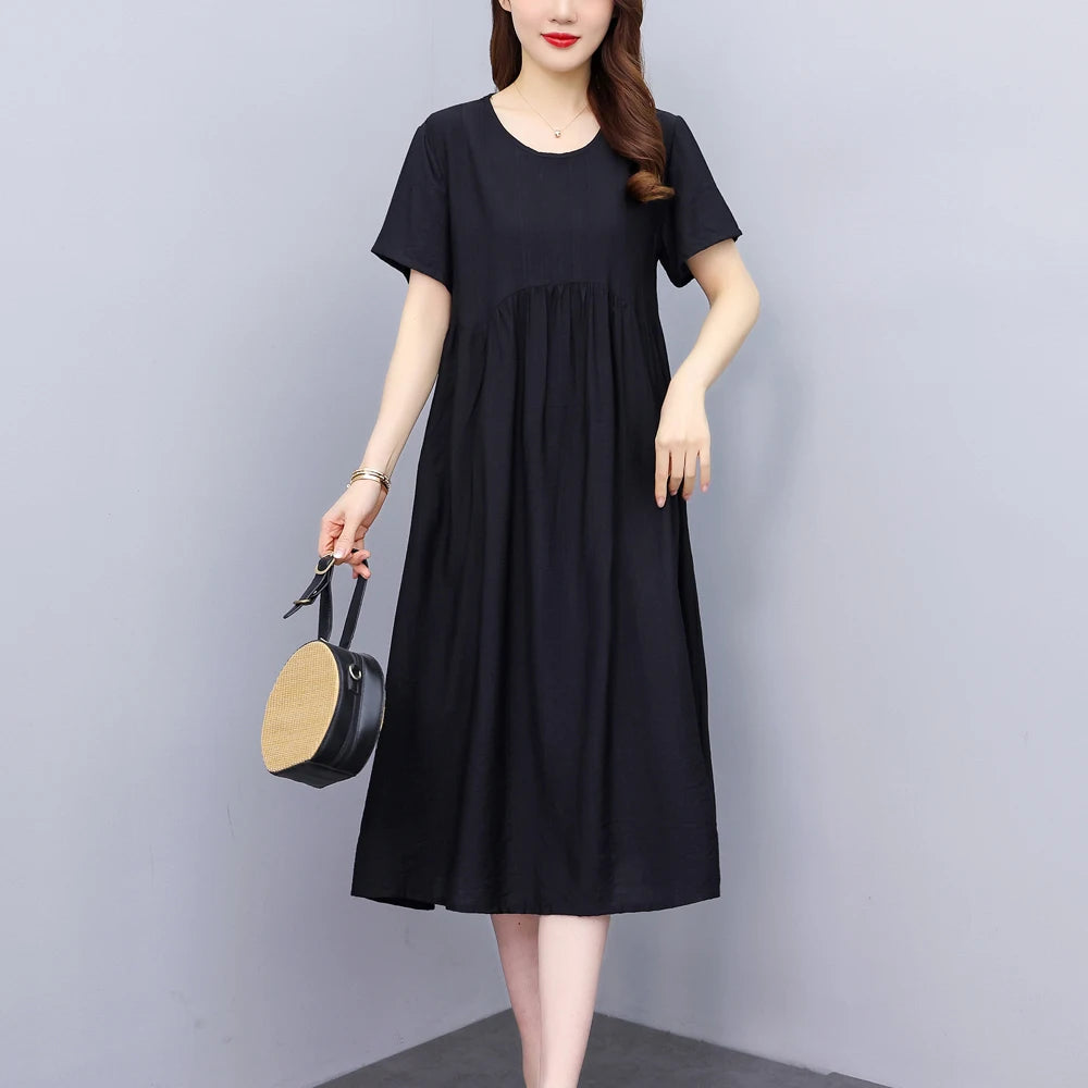 Elegant Vintage-Style Casual Summer Dress