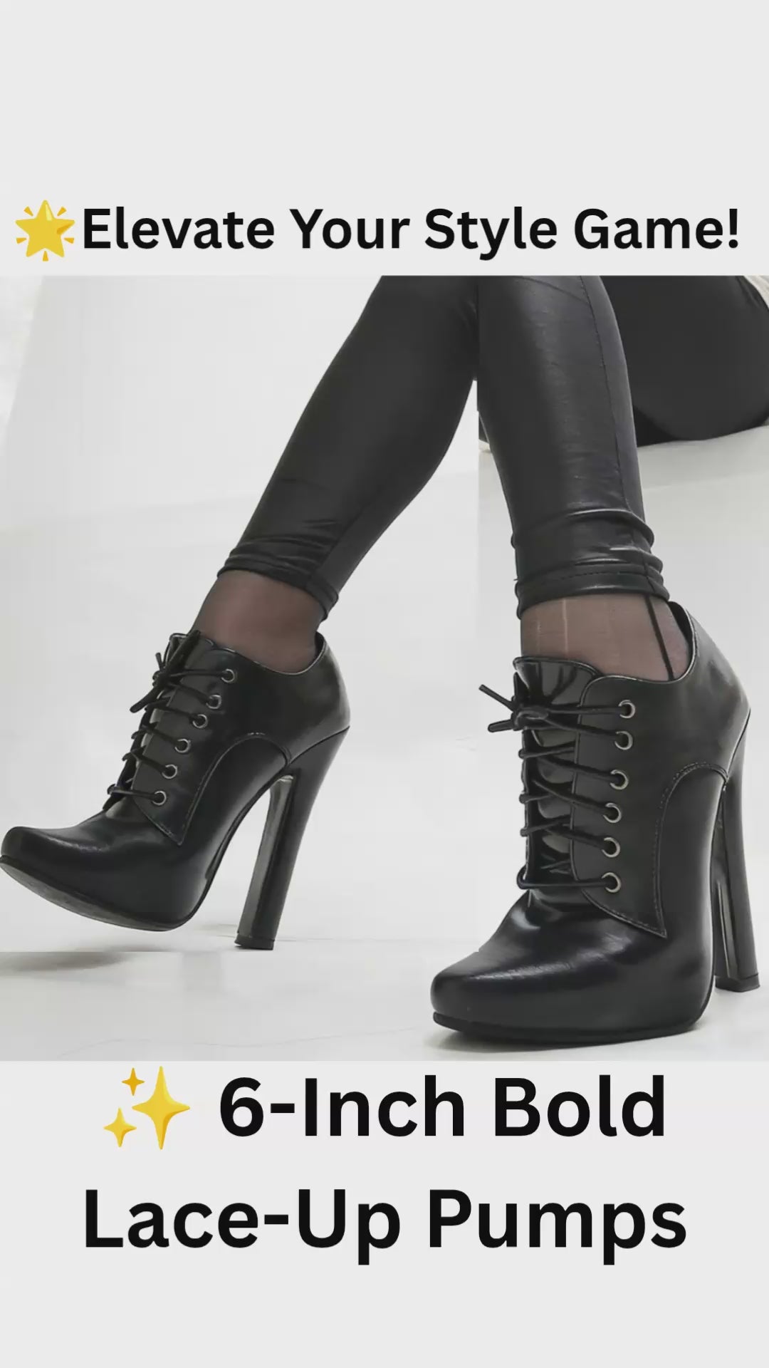 Bold 6-Inch Lace-Up Pointy Toe High Heel Pumps